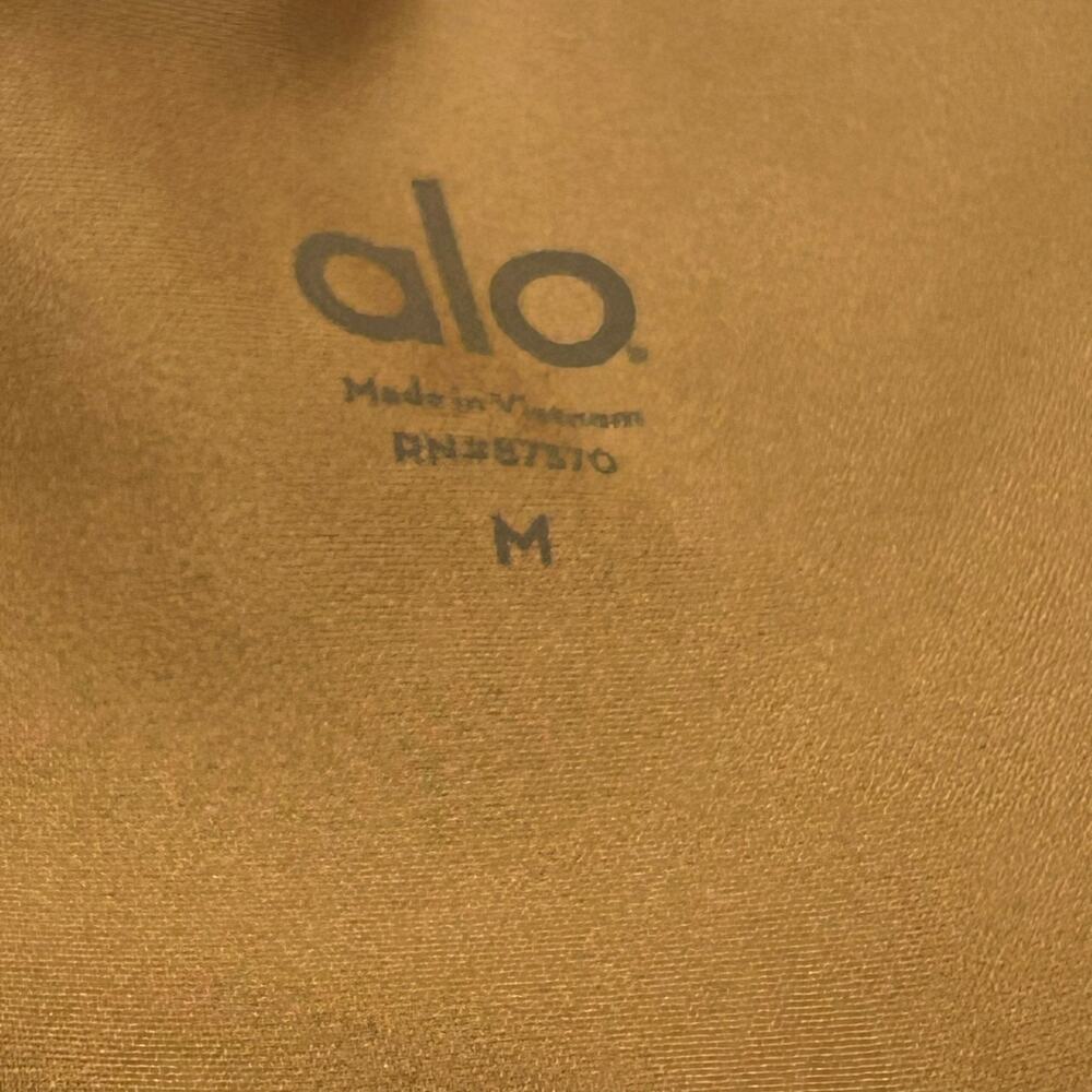 ALO High Waist Biker Shorts Womens M Lot Of 2 Taupe Rust 4" Inseam Athletic Yoga - Picture 5 of 13